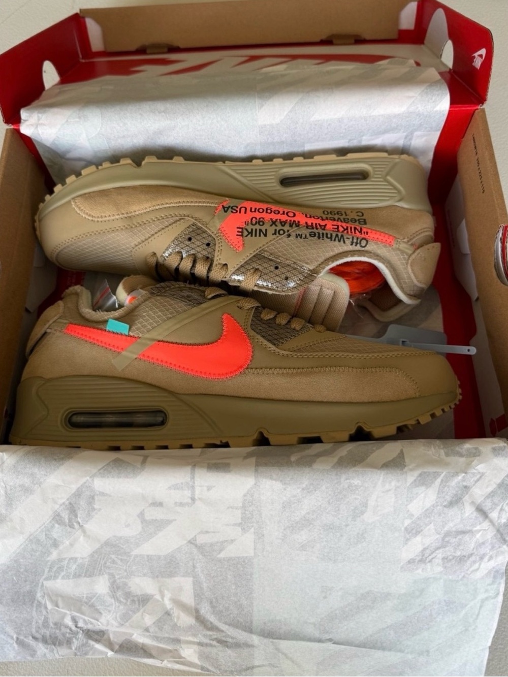 Nike Air Max 90 x Off-White “Desert Ore | Men’s Size 11